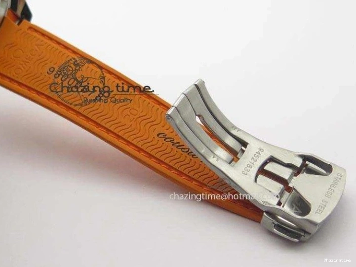0516 Breathable Planet Ocean SS Bp Maker 45mm Orange Bezel On Orange Rubber Strap A 8221